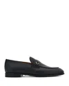 Ferragamo Man Moccasin With Gancini Ornament In Black