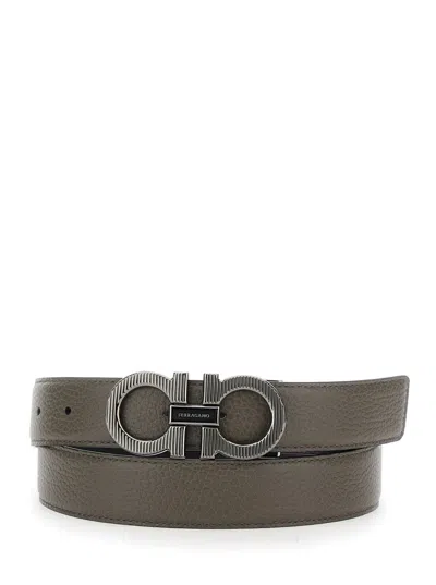 Ferragamo Men Double Adjus In Gray