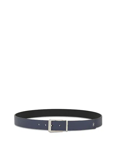 Ferragamo Reversible Leather Belt In Gray