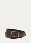 Ferragamo Leather Belt In Nero Tmoro