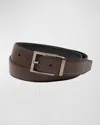 Ferragamo Leather Belt In Nero Tmoro