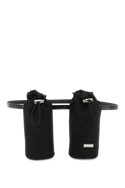 Ferragamo Men's Double-bottle Belt Bag In Black For Ss23
