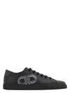 Ferragamo Leather Low-top Brandy Sneakers With Rubber Sole
