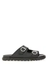 Ferragamo Gancini Leather Sandals