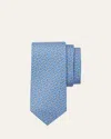 Ferragamo Silk Classic Dragonfly Tie In Fazzurro