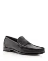 Ferragamo Black Loafer With Logo In Leather Man In Nero