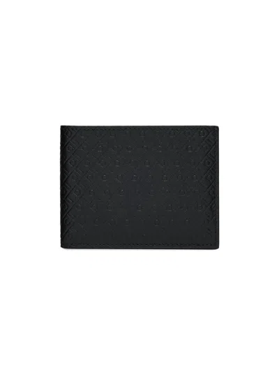 Ferragamo Men's Embossed Monogram Leather Bifold Wallet In Black