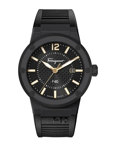 Ferragamo F-80 Watch In Black