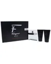 Ferragamo Men's F Black 3pc Gift Set