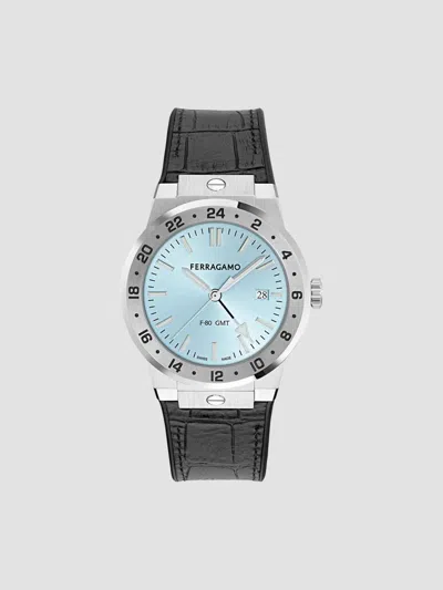 Ferragamo F-80 Gmt 41mm Watch In Black