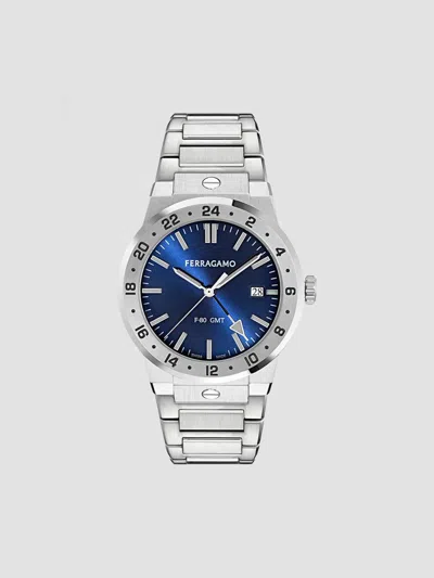 Ferragamo F-80 41mm Watch In Silver