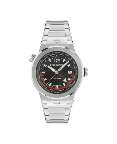 Ferragamo F-80 Gmt Worldtime 43mm Watch In Multi