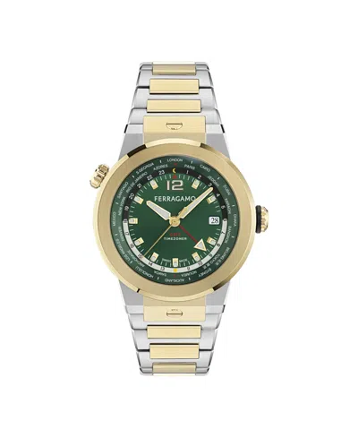 Ferragamo F-80 Gmt Worldtime 43mm Watch In Multi