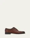 Ferragamo Almond Head Business Dress Shoes In Brown