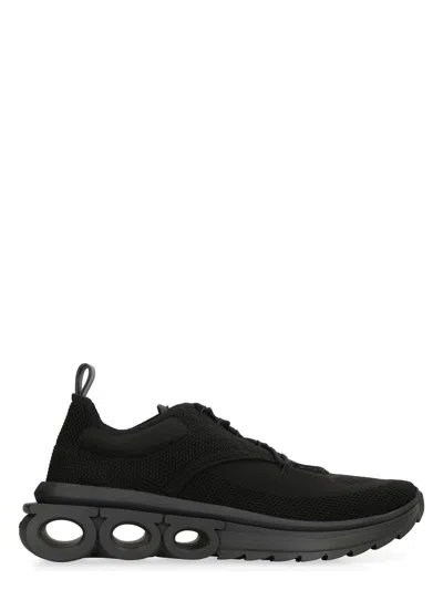 FERRAGAMO MEN'S FABRIC LOW-TOP SNEAKERS