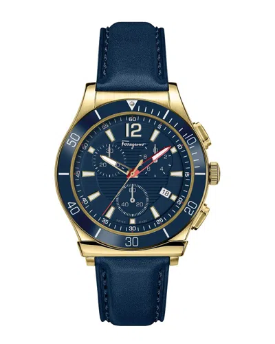 Ferragamo 1898 Sport Strap Watch In Blue