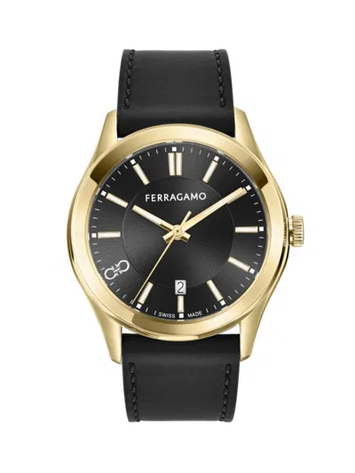 Ferragamo Classic Watch, 42mm In Black