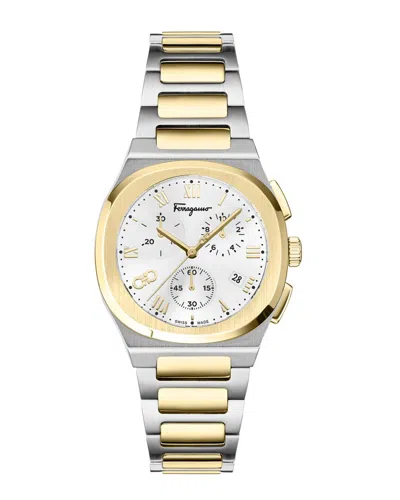 Ferragamo Men's  Elliptical Watch In Gold