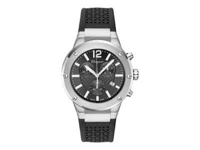 Pre-owned Ferragamo Men's  F80 Chrono Sfje00124 Watch In Stainless Steel