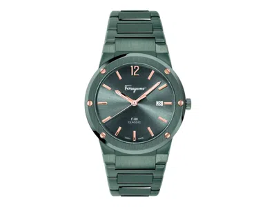 Pre-owned Ferragamo Men's  F80 Classic Sfdt01520 Watch In Stainless Steel