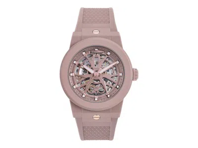 Pre-owned Ferragamo Men's  F80 Skeleton Ecoceramic Sfkg00123 Watch In Stainless Steel