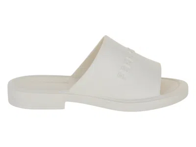 Pre-owned Ferragamo Men's  Giuneva Logo Embossed Slides Sneakers In White