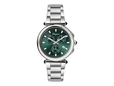 Pre-owned Ferragamo Men's  Idillio Chrono Sfyq00622 Watch In Stainless Steel