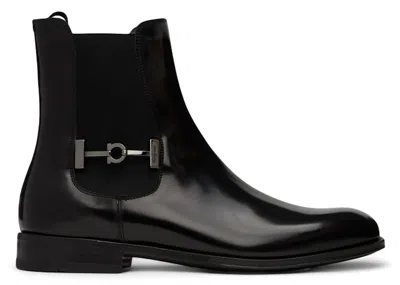 Pre-owned Ferragamo Men's  Isidoro Boots Sneakers In Black
