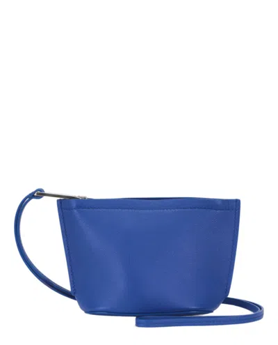Pre-owned Ferragamo Men's  Micro Logo Pouch In Blue