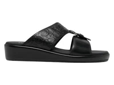 Pre-owned Ferragamo Men's  Murray Sandals Sneakers In Black