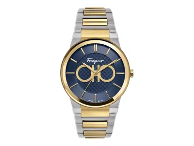Pre-owned Ferragamo Men's  Sapphire Sfhp00821 Watch In Stainless Steel