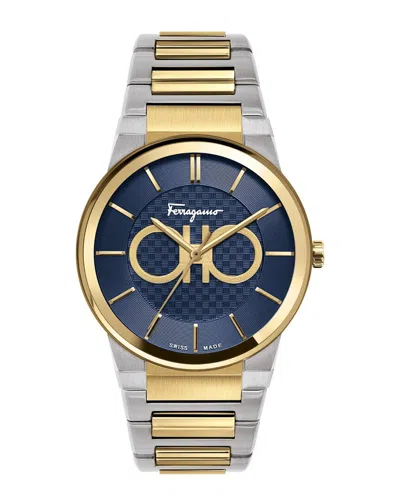 Ferragamo Men's  Sapphire Watch In Gold
