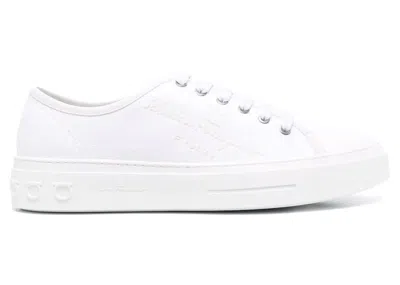 Pre-owned Ferragamo Men's  Sneaker Sneakers In White