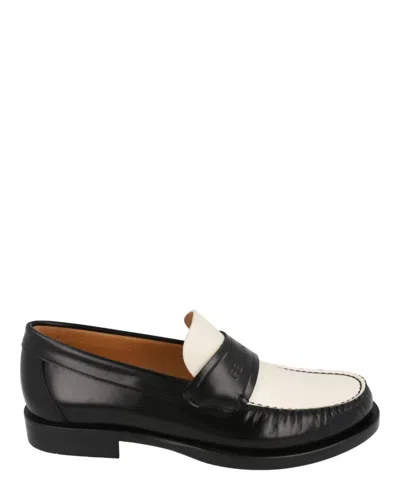 Ferragamo Men's Fillmore Embossed Moccasin Loafers In Black