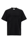 Ferragamo Signature Velvet Logo T-shirt In Black