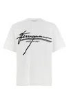 Ferragamo Signature Velvet Logo T-shirt In White