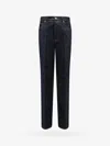 Ferragamo Men Five Pockets Jeans With Logo Tag In Blue