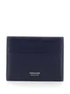 Ferragamo Florence Blue Card Holder With Logo Lettering On The Front In Leather Man In Blue