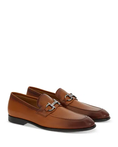 FERRAGAMO MEN'S FOSTER LEATHER LOAFERS