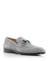 Ferragamo Men's Foster Suede Gancini Bit Loafers In Stromboli