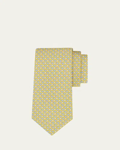 FERRAGAMO MEN'S FOX MICRO-PRINT TIE