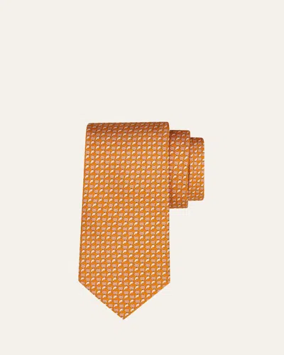 FERRAGAMO MEN'S FOX-PRINT SILK TIE