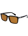 Ferragamo Gancini Evolution 56mm Rectangular Sunglasses In Black