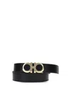 Ferragamo Men Gancini Belt In Black