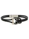 Ferragamo Gancini Braided Leather Bracelet