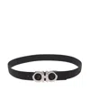 Ferragamo Reversible Belt With Adjustable Length And Embossed Pattern
