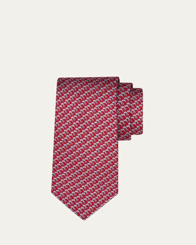 Ferragamo Men's Gancini Elephant Tie In Multi