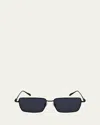 Ferragamo Gancini Evolution 57mm Rectangular Sunglasses In Matte Black