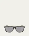 Ferragamo 59mm Navigator Sunglasses In Matte Black/black