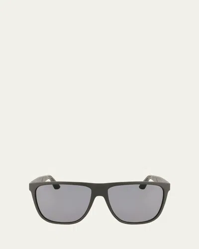 FERRAGAMO MEN'S GANCINI FLAT-TOP NAVIGATOR SUNGLASSES